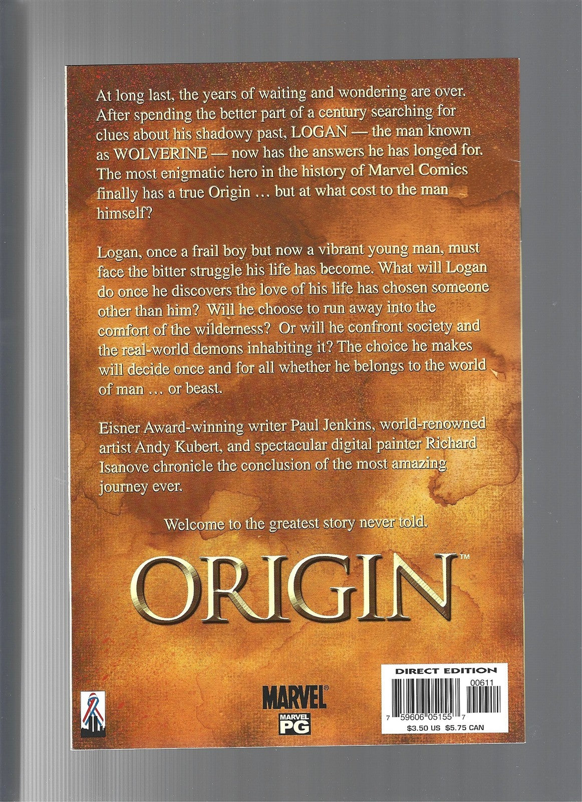 Wolverine Origin #1-6 (Marvel 2001) Complete Lot 6 Issue Limited Series (LF009)