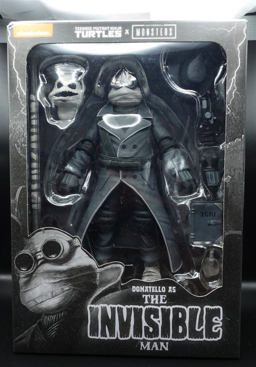 Universal Monsters TMNT Black White Donatello as The Invisible Man