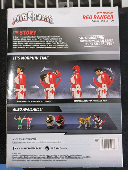 Mighty Morphin Power Rangers Red Ranger 2018 Legacy Collection Auto New Sealed