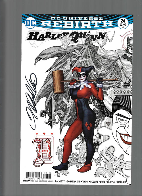 DC Universe Rebirth Harley Quinn #24 Signed by Frank Cho VF/NM  (LF007)
