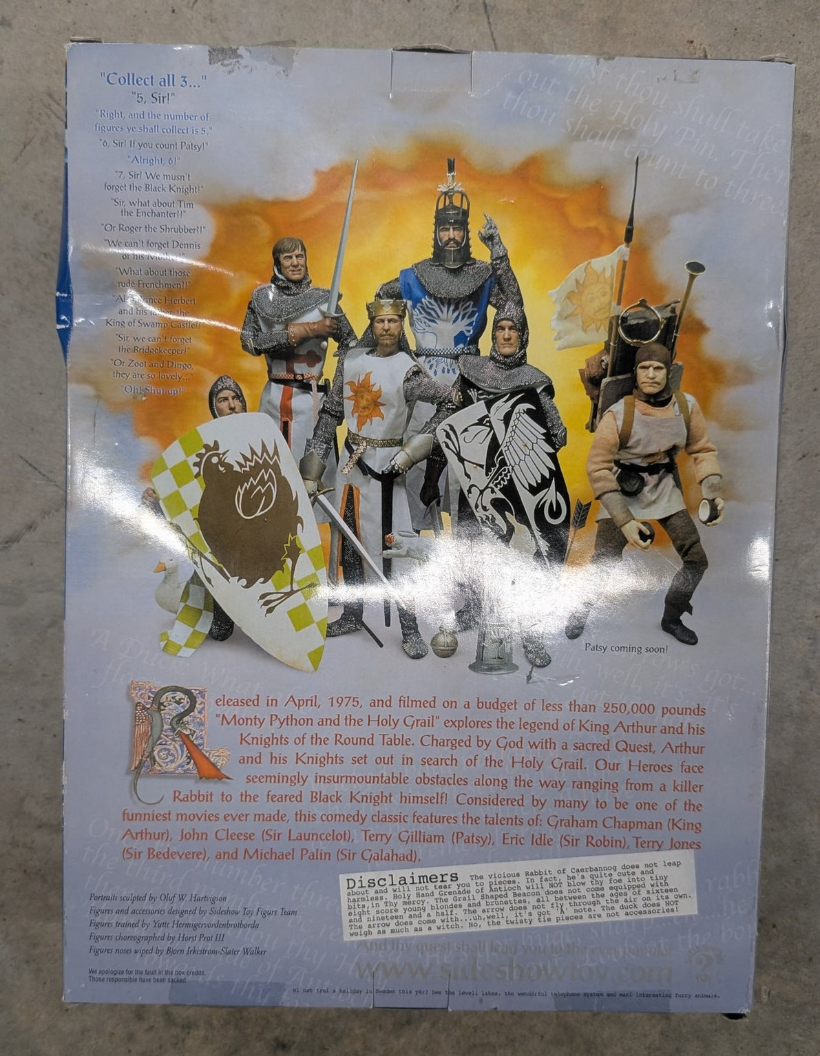 Monty Python & The Holy Grail Grail Eric Idle Sir Robin(Sideshow) Figure 12”