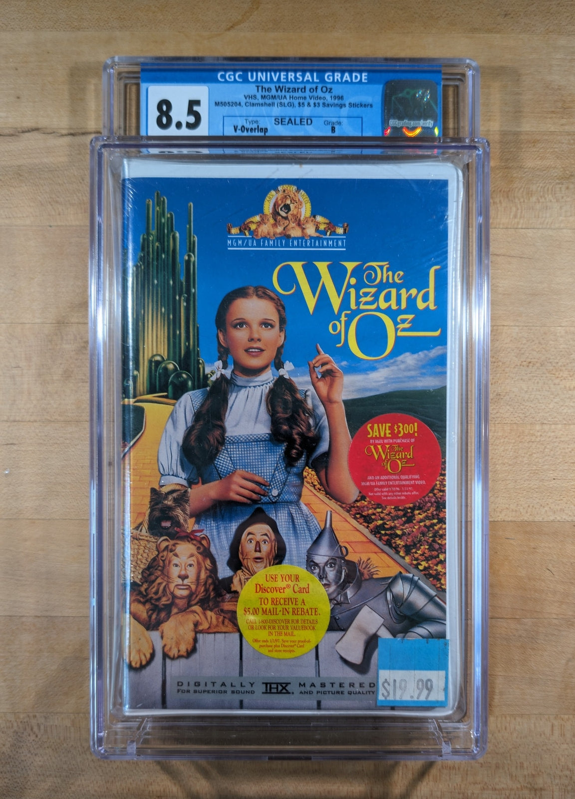 The Wizard of Oz (VHS, 1996) Graded CGC 8.5 (LF3)