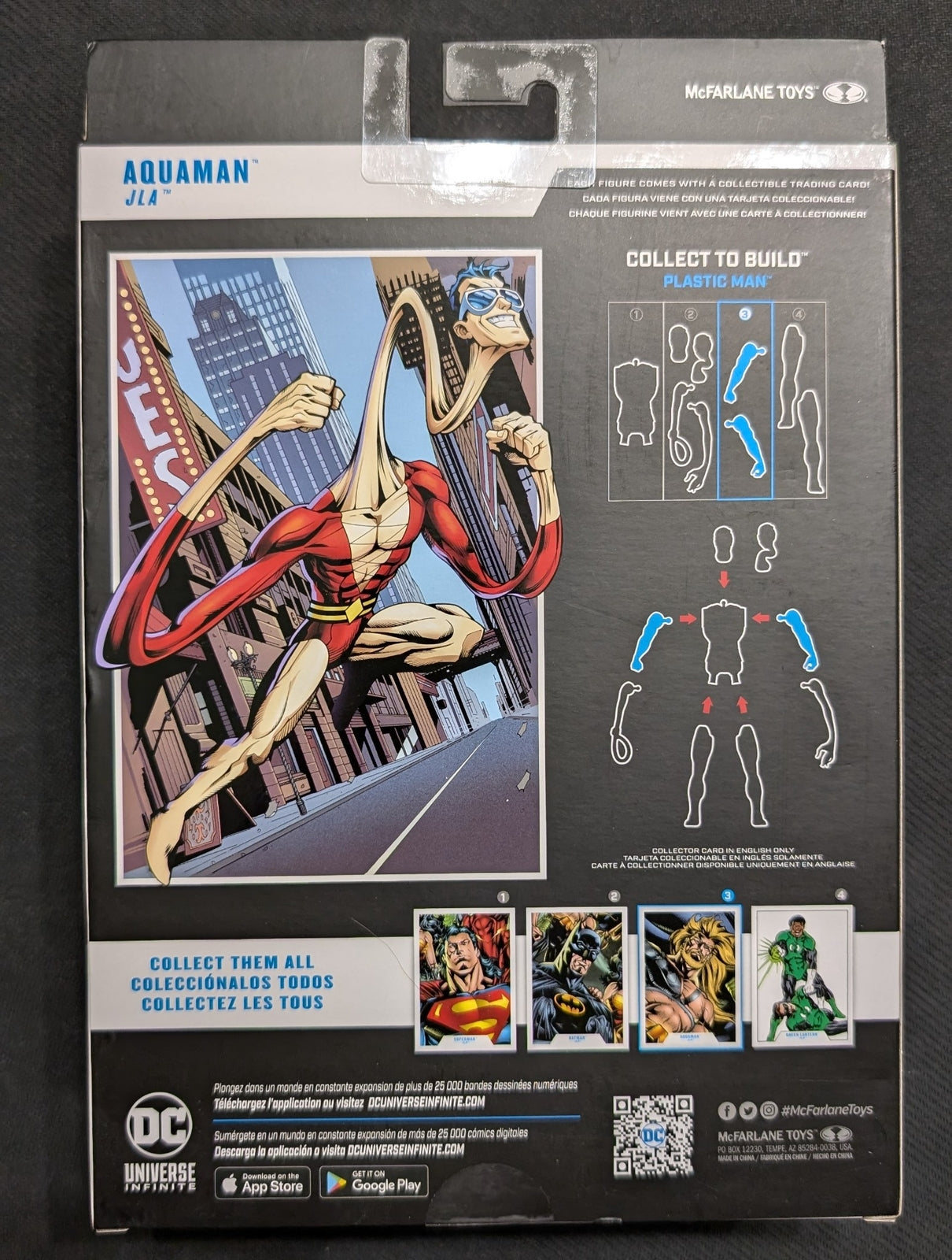 Mcfarlane Dc Multiverse JLA Aquaman Platinum Ed. Plastic Man BAF (TY001)
