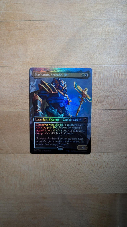 Hashaton, Scarab's Fist (Borderless Foil) Magic the Gathering Aetherdrift