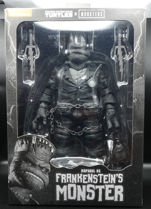Universal Monsters TMNT Black White Raphael as Frankenstein