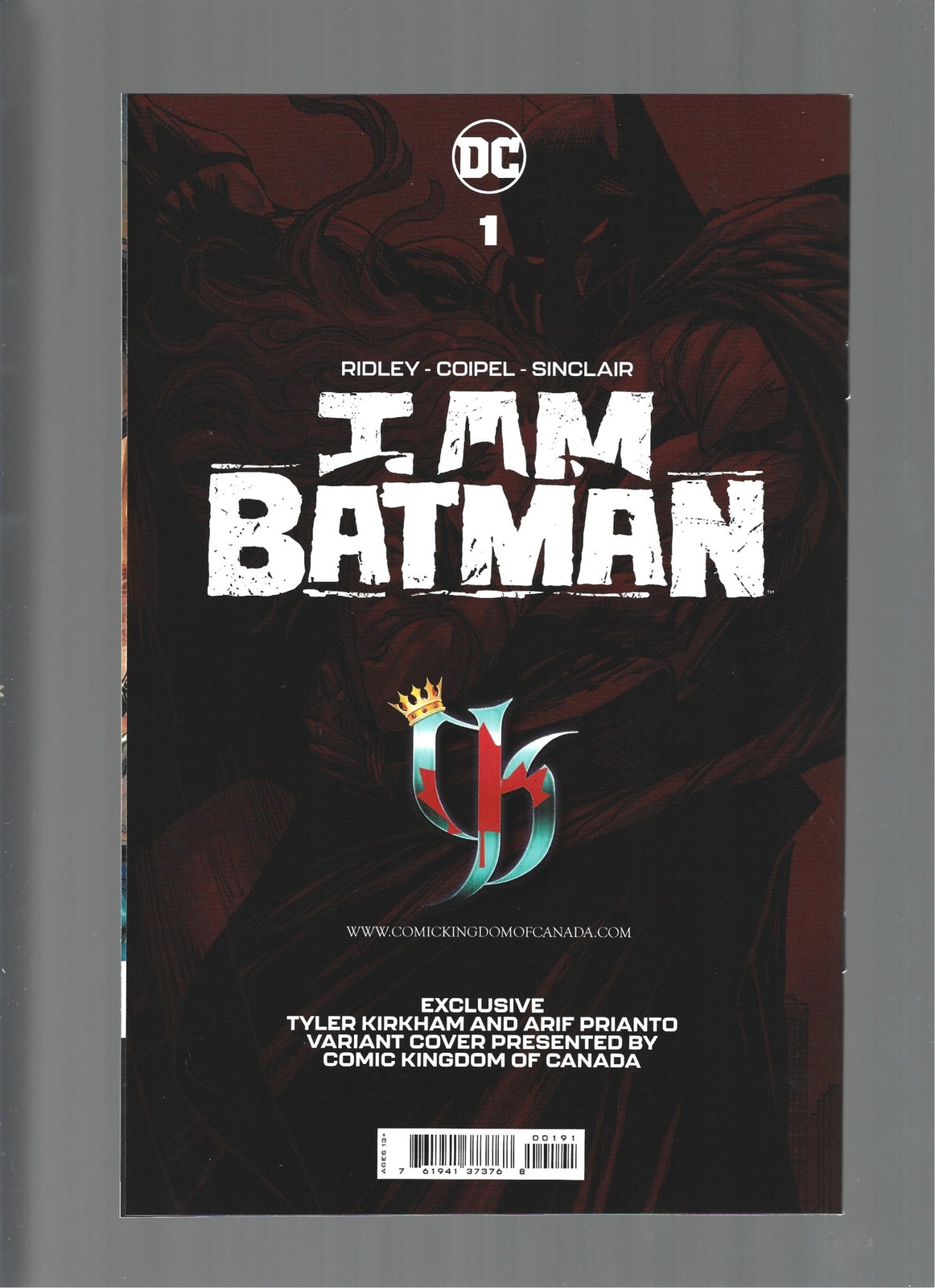 I Am Batman #1 Tyler Kirkham Cover NM(LF007)