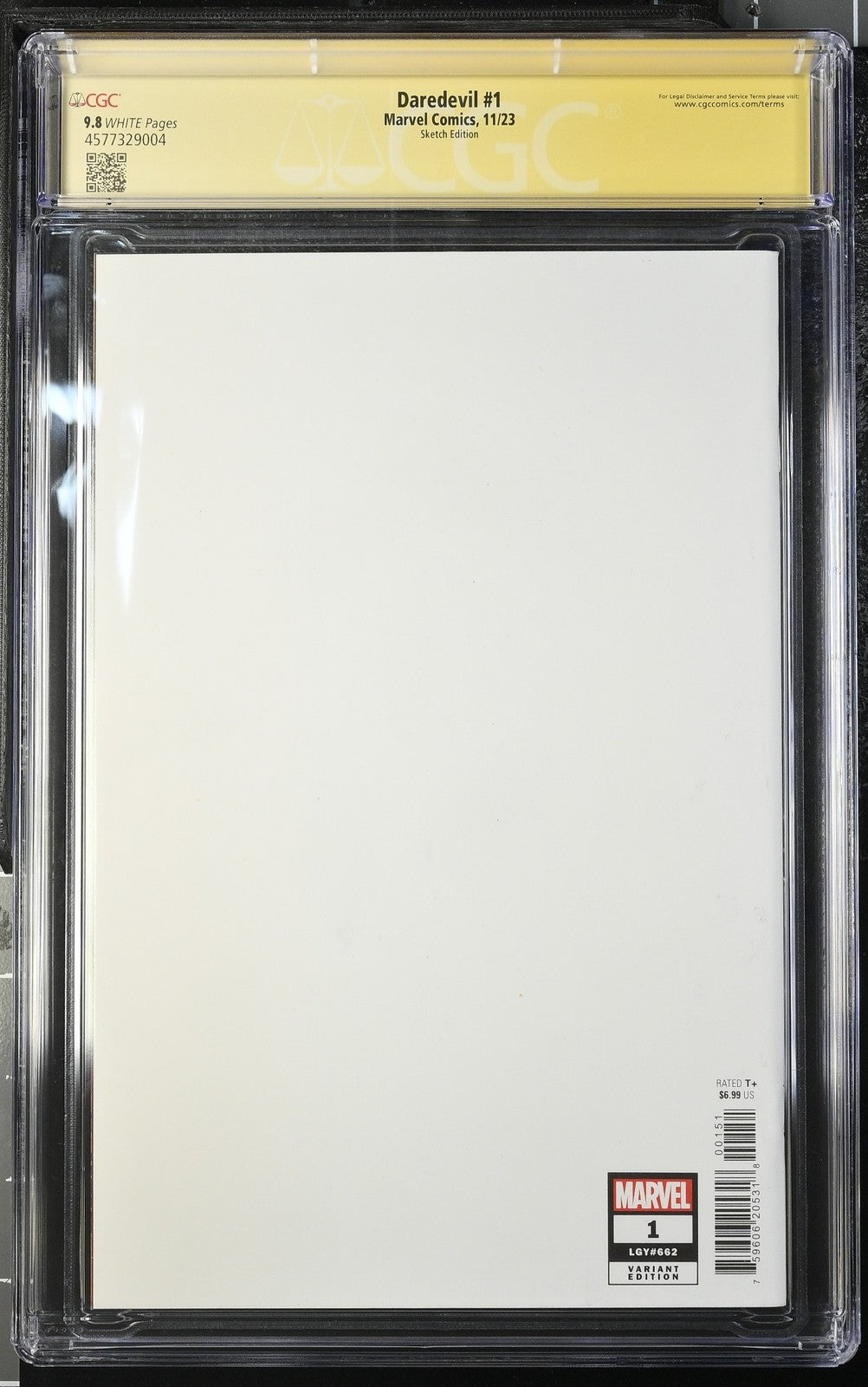 Daredevil #1 (2023) CGC SS 9.8 Signed by Vincent D'onofrio W/ Kirkpatrick Sketch