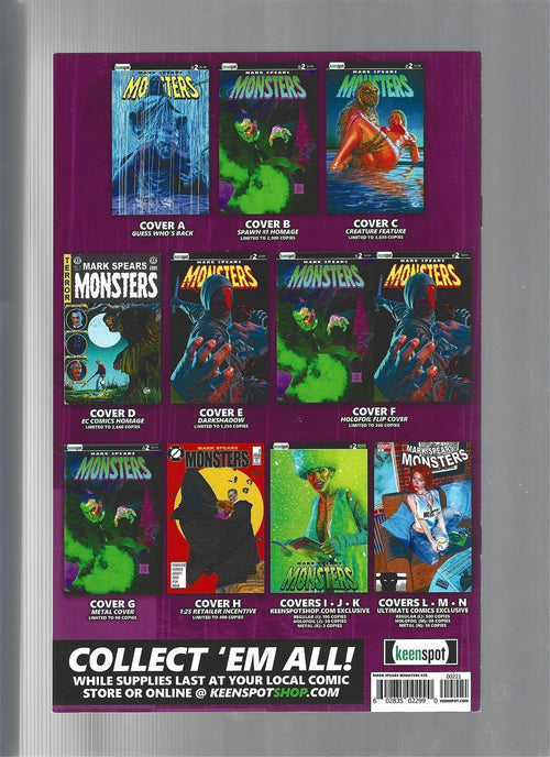 Mark Spears Monsters #2 (Keenspot) Cover B Mcfarlane Homage NM (LF009)