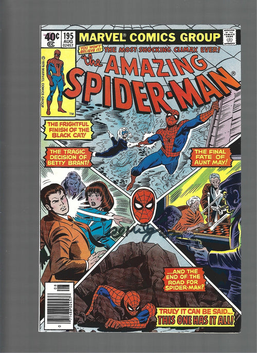 Amazing Spider-Man #195 2nd App Black Cat 1979 Signed by Al Milgrom FN/VF (CS01)