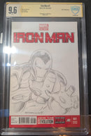 Iron Man #1 (2013) Blank Cover with Patrick Reilly Iron Man Sketch CBCS 9.6