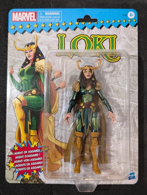Hasbro Marvel Legends Retro Card Lady Loki Agent of Asgard 6" Figure NIB