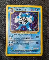 1999 Pokemon POLIWRATH Base Set Unlimited Edition HOLO Foil Rare 13/102
