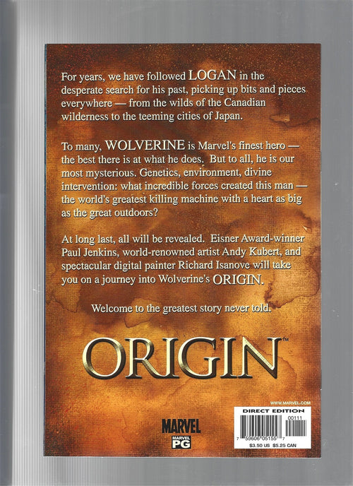 Wolverine Origin #1-6 (Marvel 2001) Complete Lot 6 Issue Limited Series (LF009)