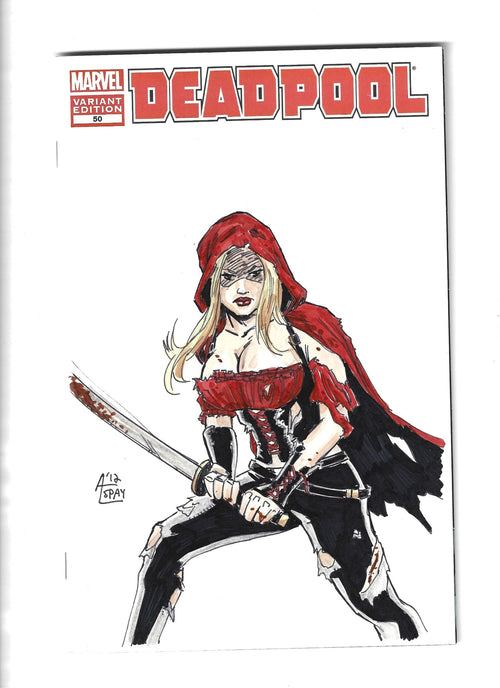 Deadpool #50 Blank Variant W/ Sketch by Anthony Spay NM/M (LF006)