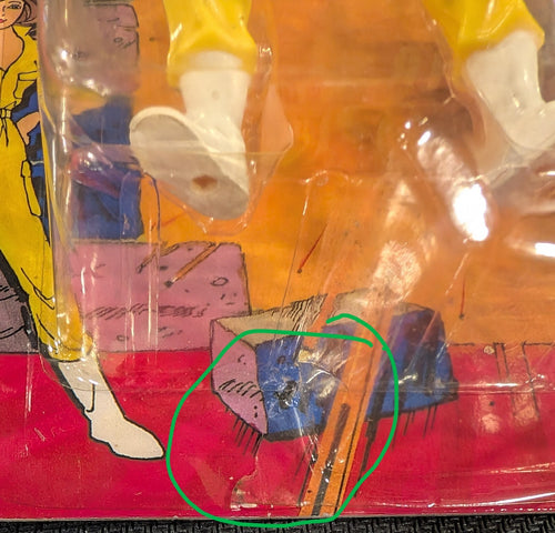 1988 Playmates TMNT Series 1 APRIL O'NEIL Blue Stripes 10 back SIGNED w/COA