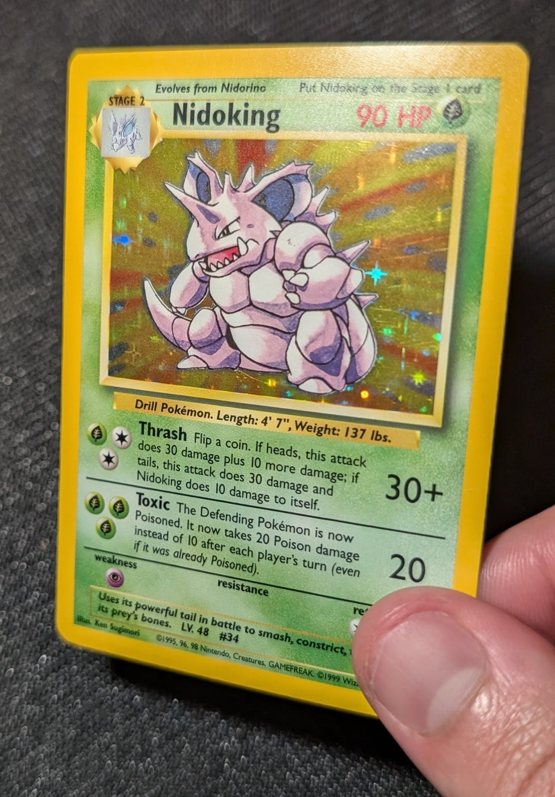1999 Pokemon Base Set Nidoking Holo WOTC