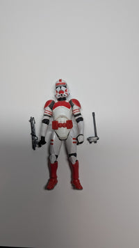 Star Wars Shocktrooper Red White Clone Trooper 3.75" (T007)