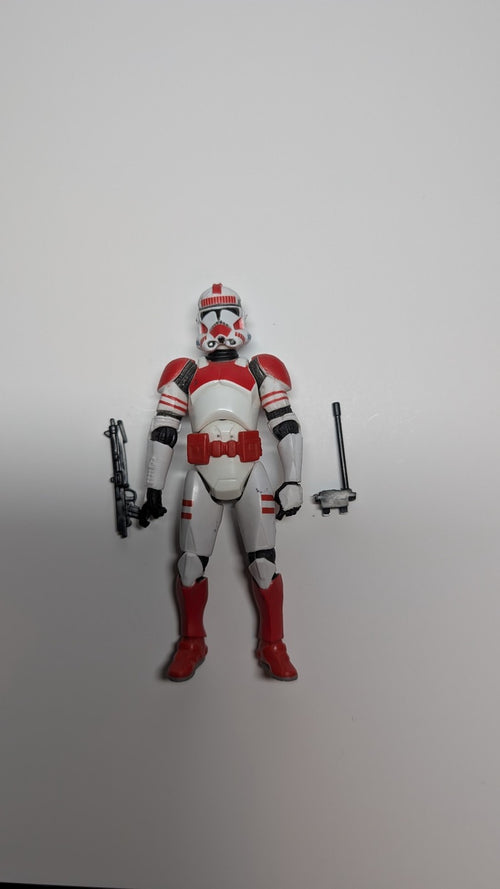 Star Wars Shocktrooper Red White Clone Trooper 3.75" (T007)