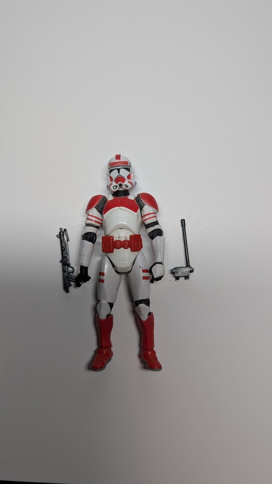 Star Wars Shocktrooper Red White Clone Trooper 3.75" (T007)