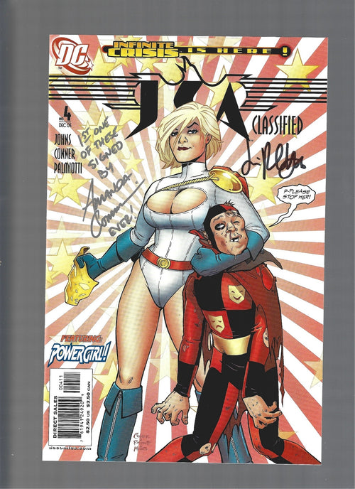 JSA CLASSIFIED #4  1st. EVER Signed by Amanda Conner. Jim Palmiotti NM (LF006)