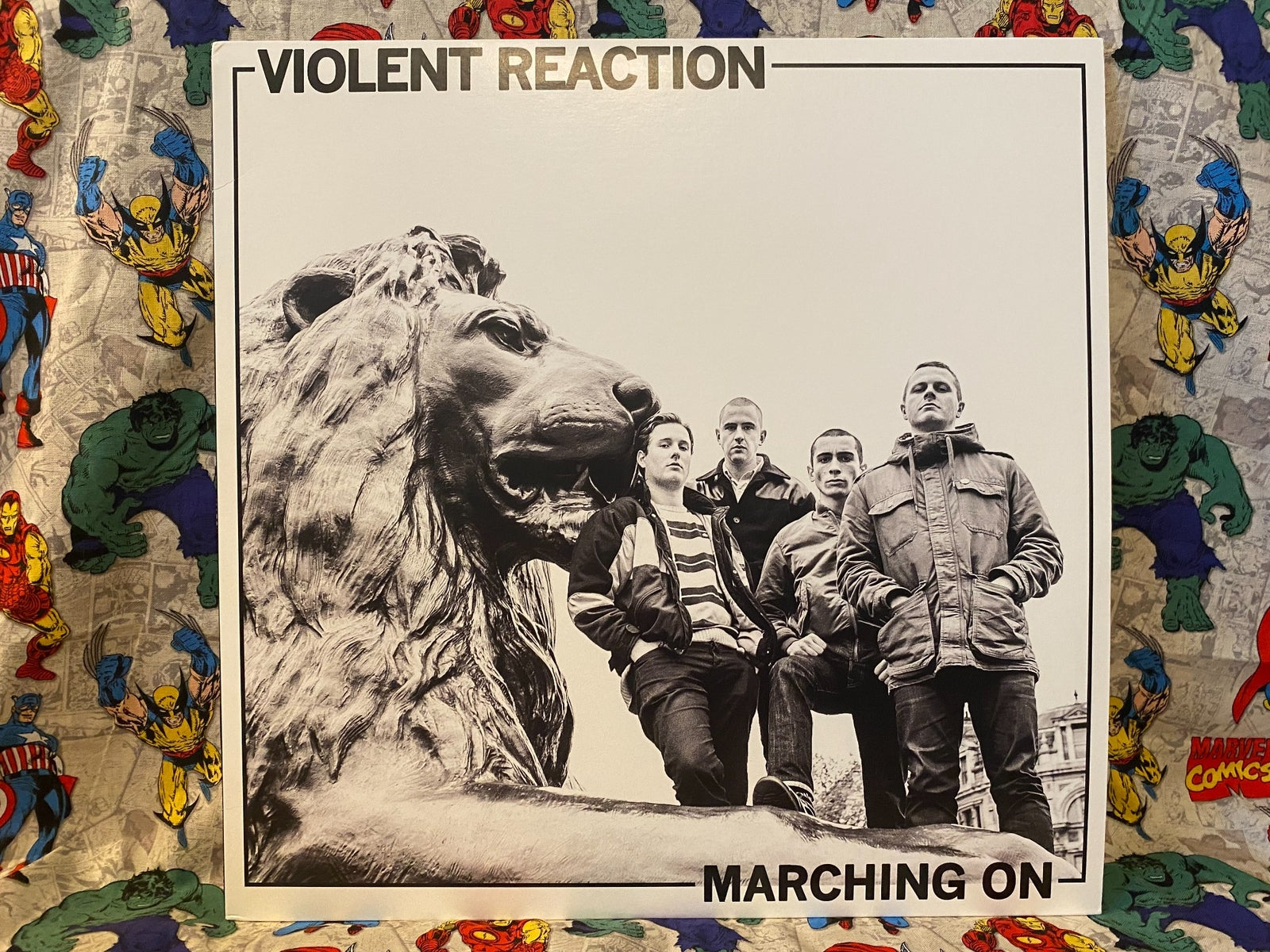 Violent Reaction "Marching On" VG/NM Estate Sale Record Vinyl Music Punk Oi