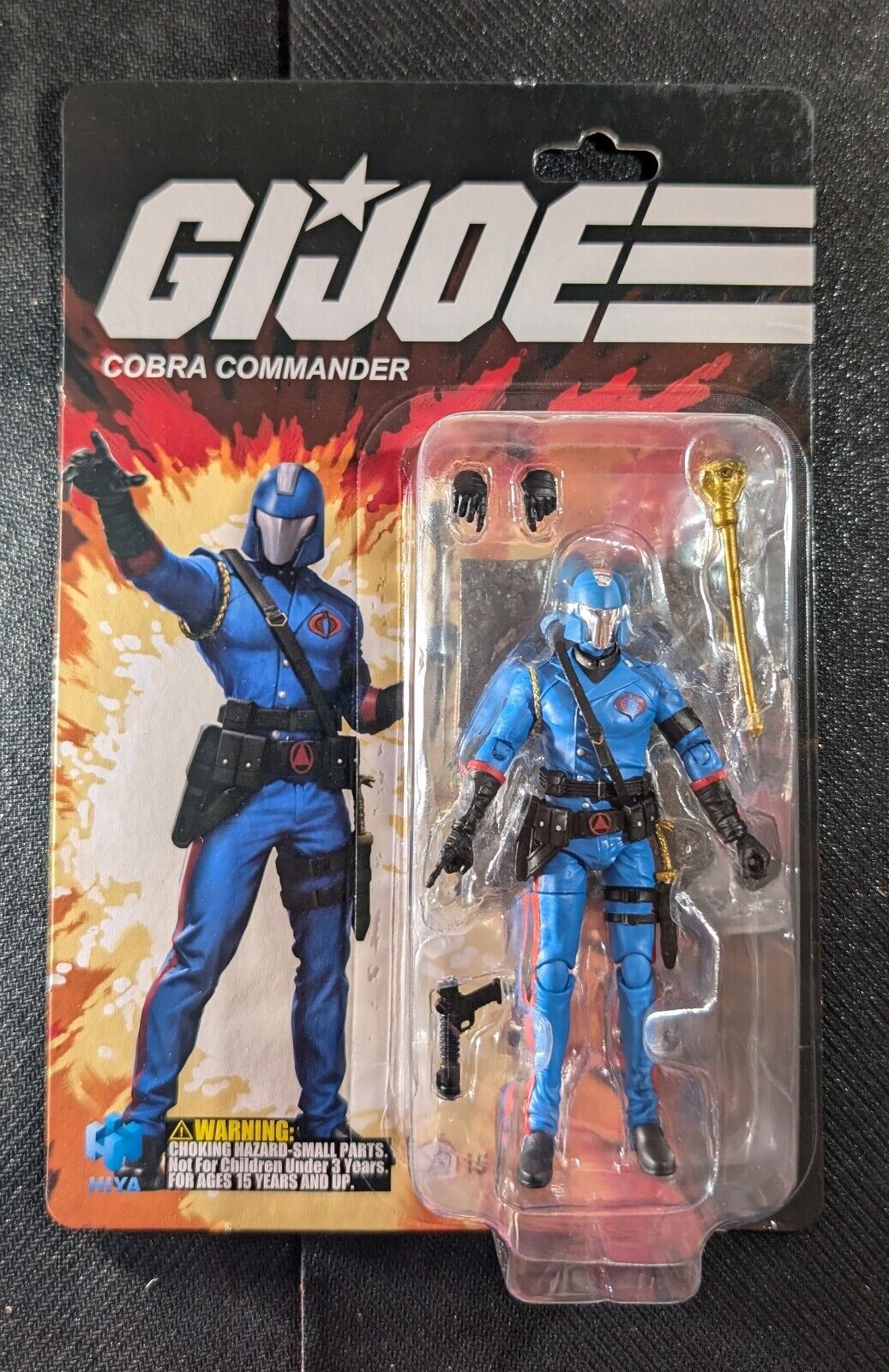 Hiya Toys G.I.Joe Cobra Commander 1/18 Scale  Exquisite Mini  USER SELLER