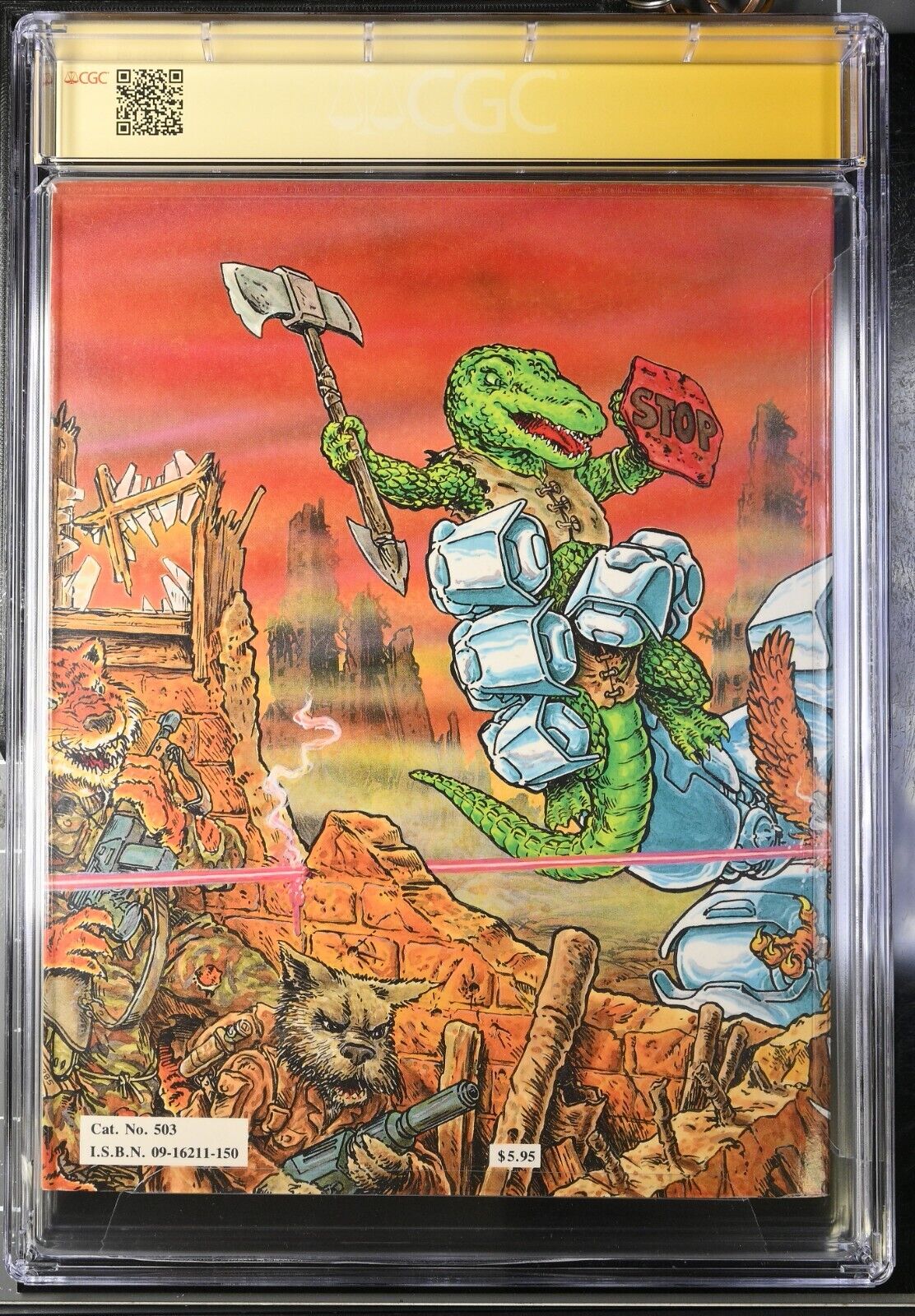 After The Bomb TMNT Supplement Palladium Books Signed  Kevin Eastman CGC SS 7.5