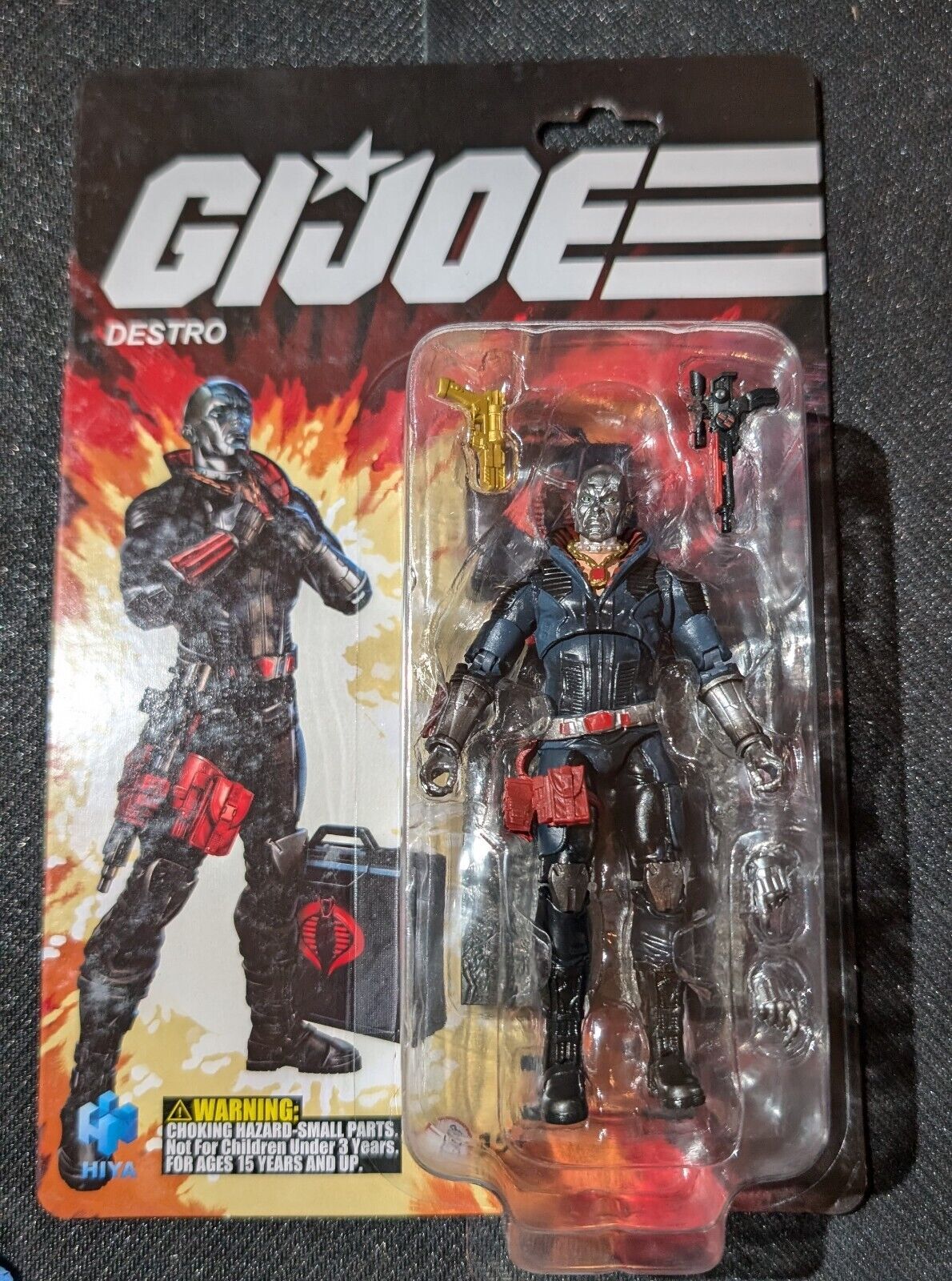 Hiya Toys g.i.joe Destro NEW 1/18 Exquisite Mini GI Joe Cardback retro US SELLER