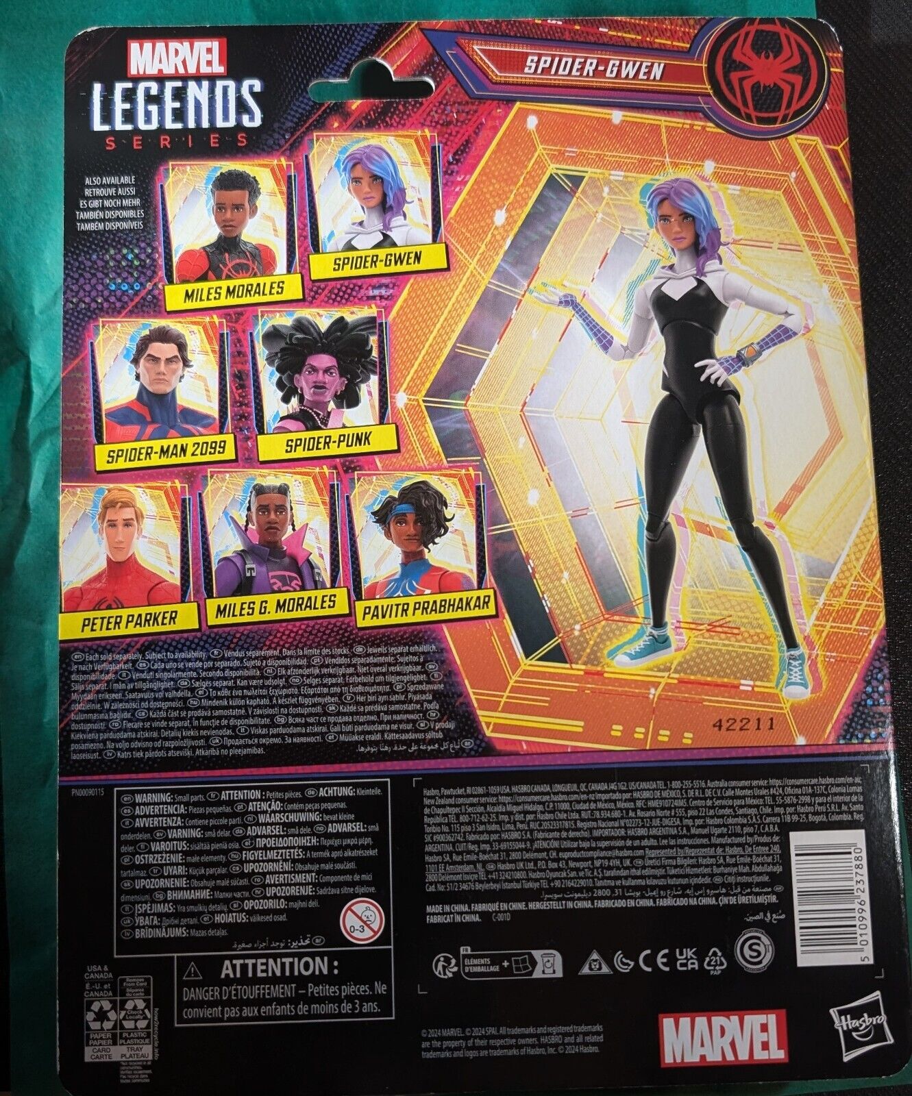 Marvel Legends Into the Spider-Verse Spider-Gwen W/ Robbi Rodriguez sketch & COA