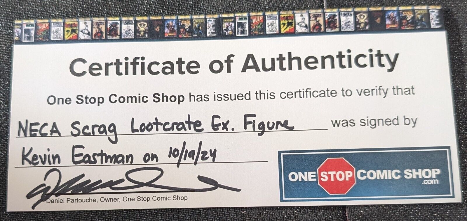 NECA TMNT Scrag Loot Crate exclusive signed by Kevin Eastman w/ COA