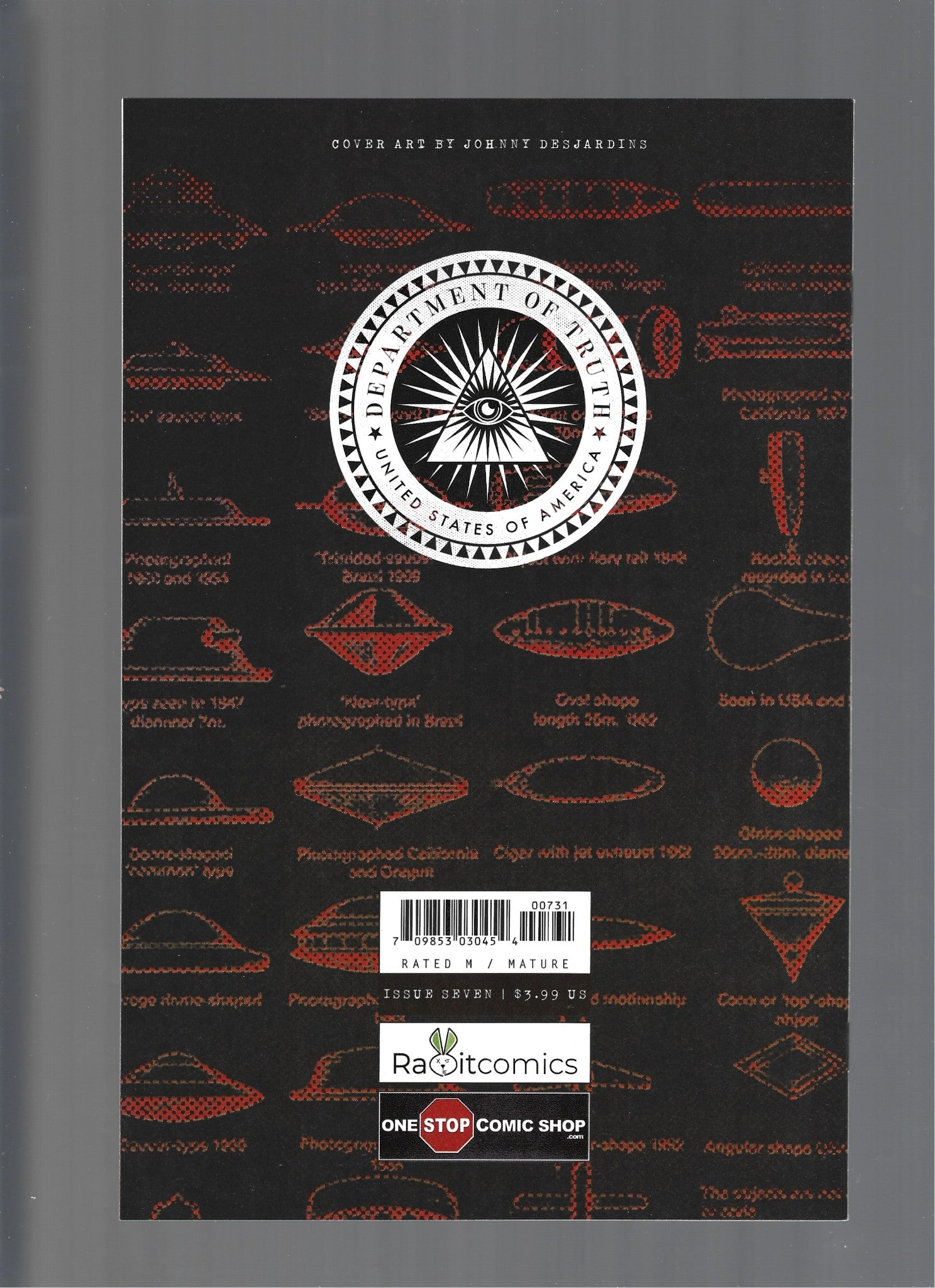 Department of Truth #7 Exclusive Johnny Desjardins Virgin Variant NM (LF006)