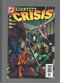 IDENTITY CRISIS #3 Signed by Brad Meltzer  VF/VF+  (LF007)