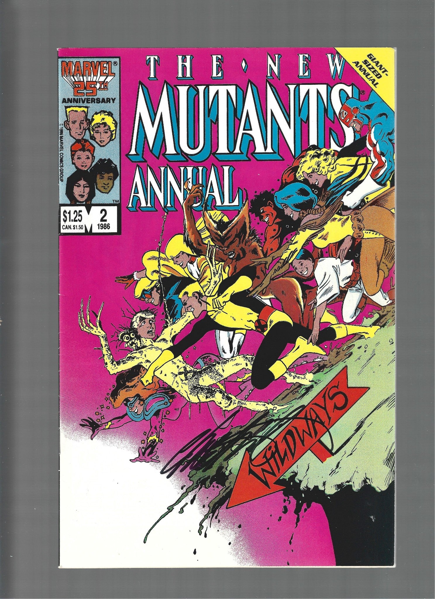 New Mutants Annual #2 Signed by Claremont FN/VF  (LF007)