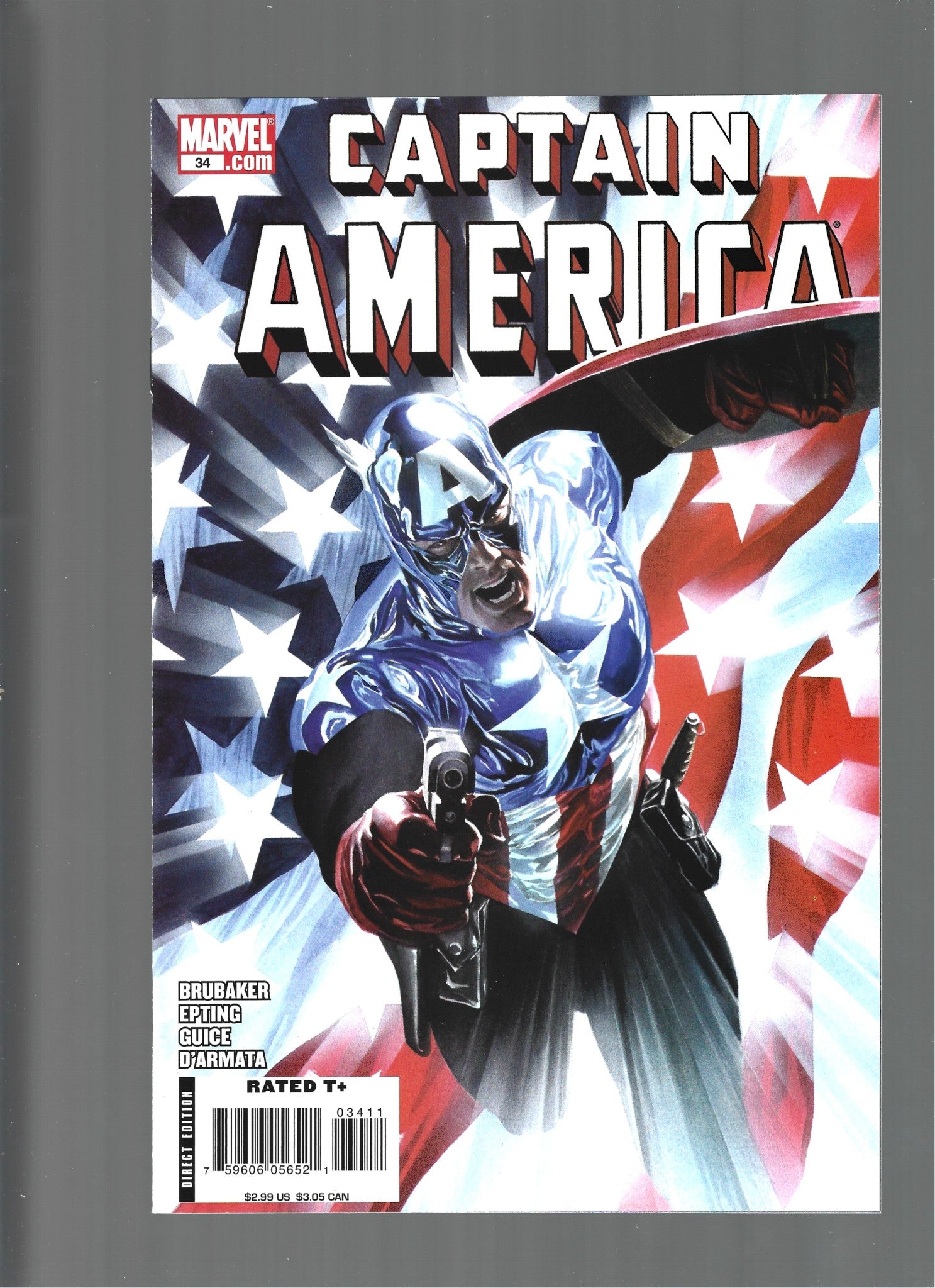 Captain America 34 (2008) Ross cover 1st. Bucky as Captain America NM (LF007)