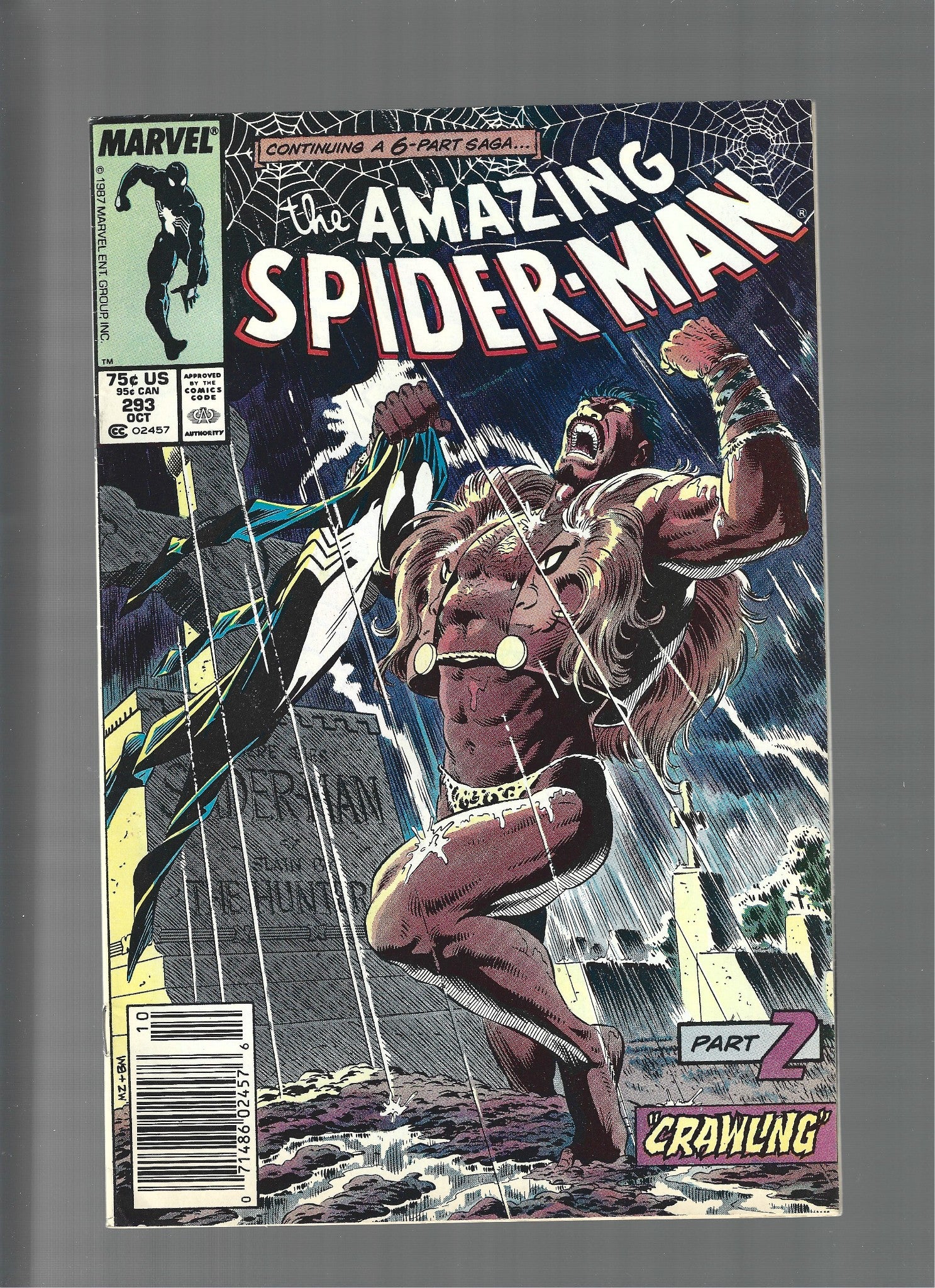 Amazing Spider-Man #293 Newsstand 1987 Kraven's Last Hunt FN/VF  (CS01)