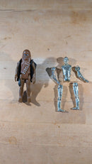 1977 Kenner Star Wars Chewbacca w/ Backpack AND C-3PO Great Condition!