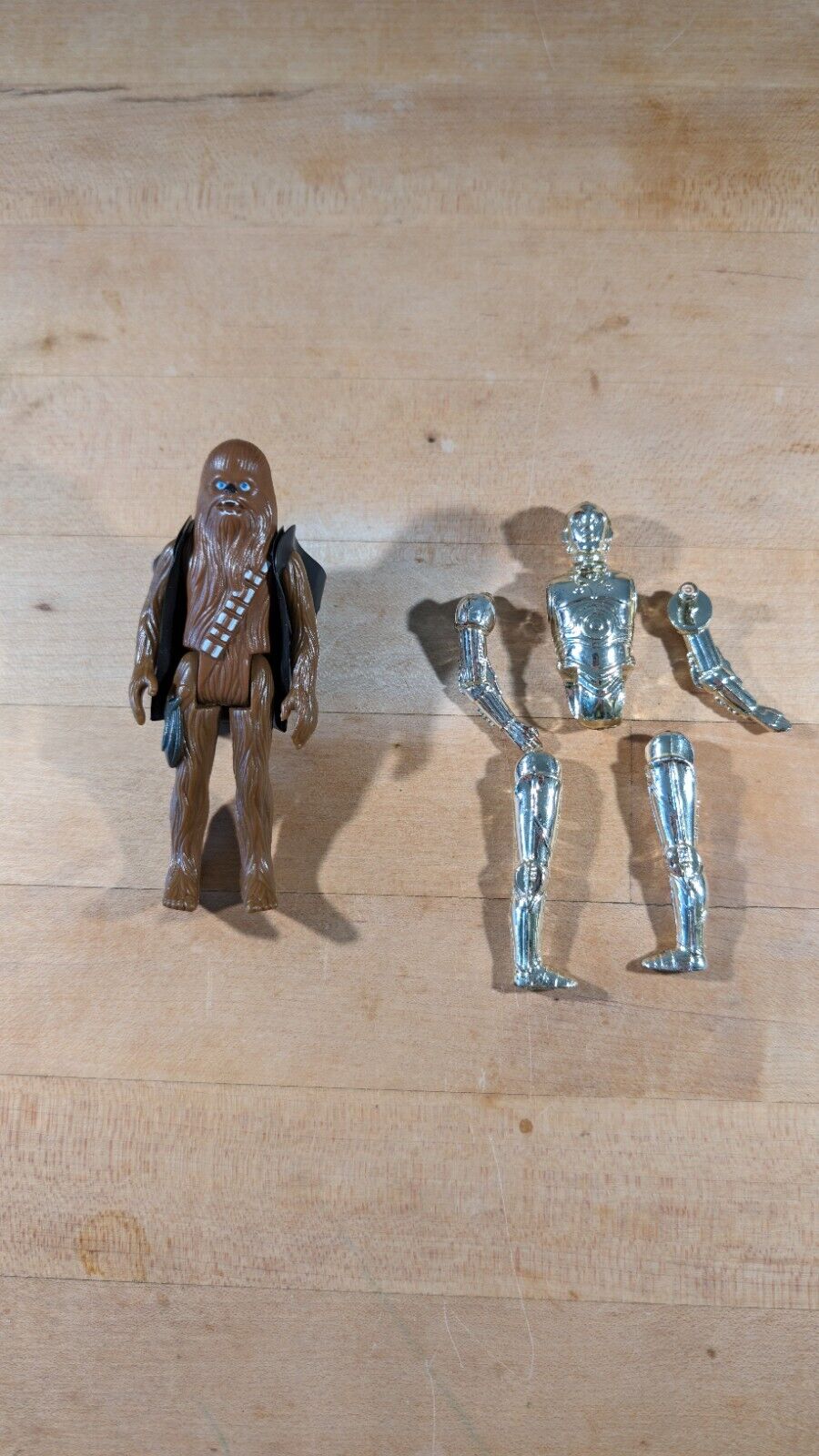 1977 Kenner Star Wars Chewbacca w/ Backpack AND C-3PO Great Condition!