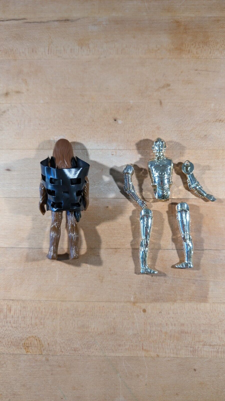 1977 Kenner Star Wars Chewbacca w/ Backpack AND C-3PO Great Condition!