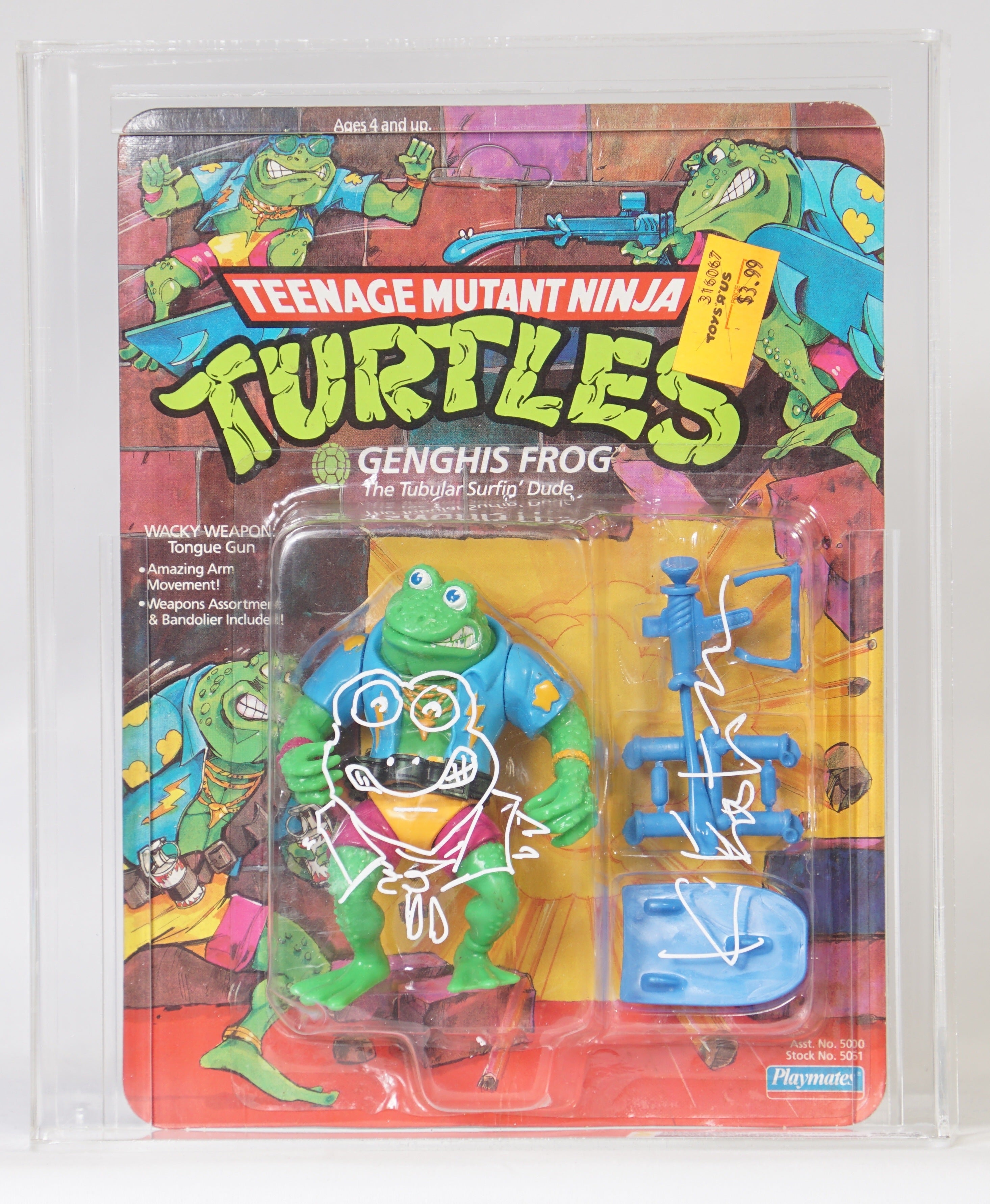 1989 Playmates Teenage Mutant Ninja Turtles Genghis Frog (Signed by Kevin Eastman)