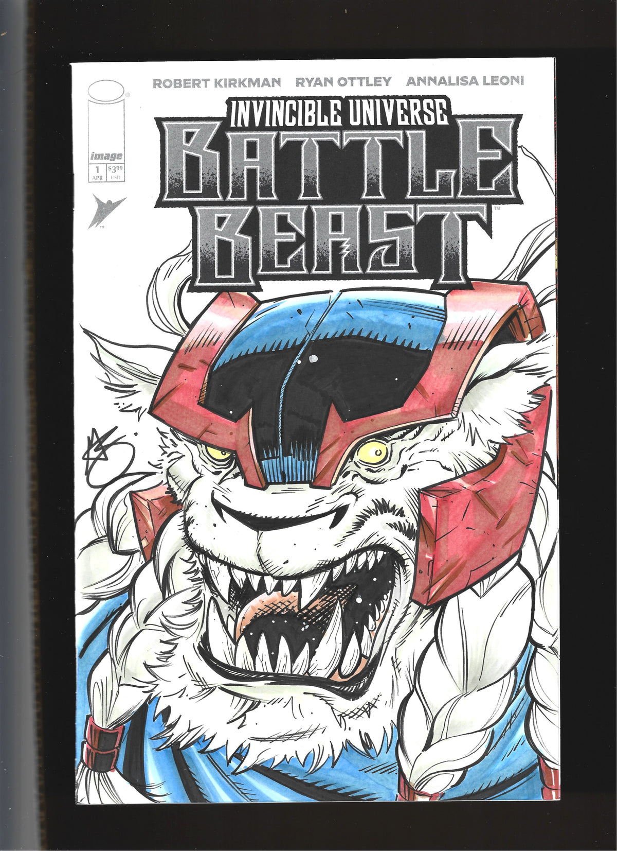 Battle Beast #1 (Image Comics) Blank cover With Greg Kirkpatrick Sketch