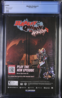 ABSOLUTE BATMAN # 1 CGC 9.8 (2024 DC COMICS) 1st PRINT DRAGOTTA COVER "A"