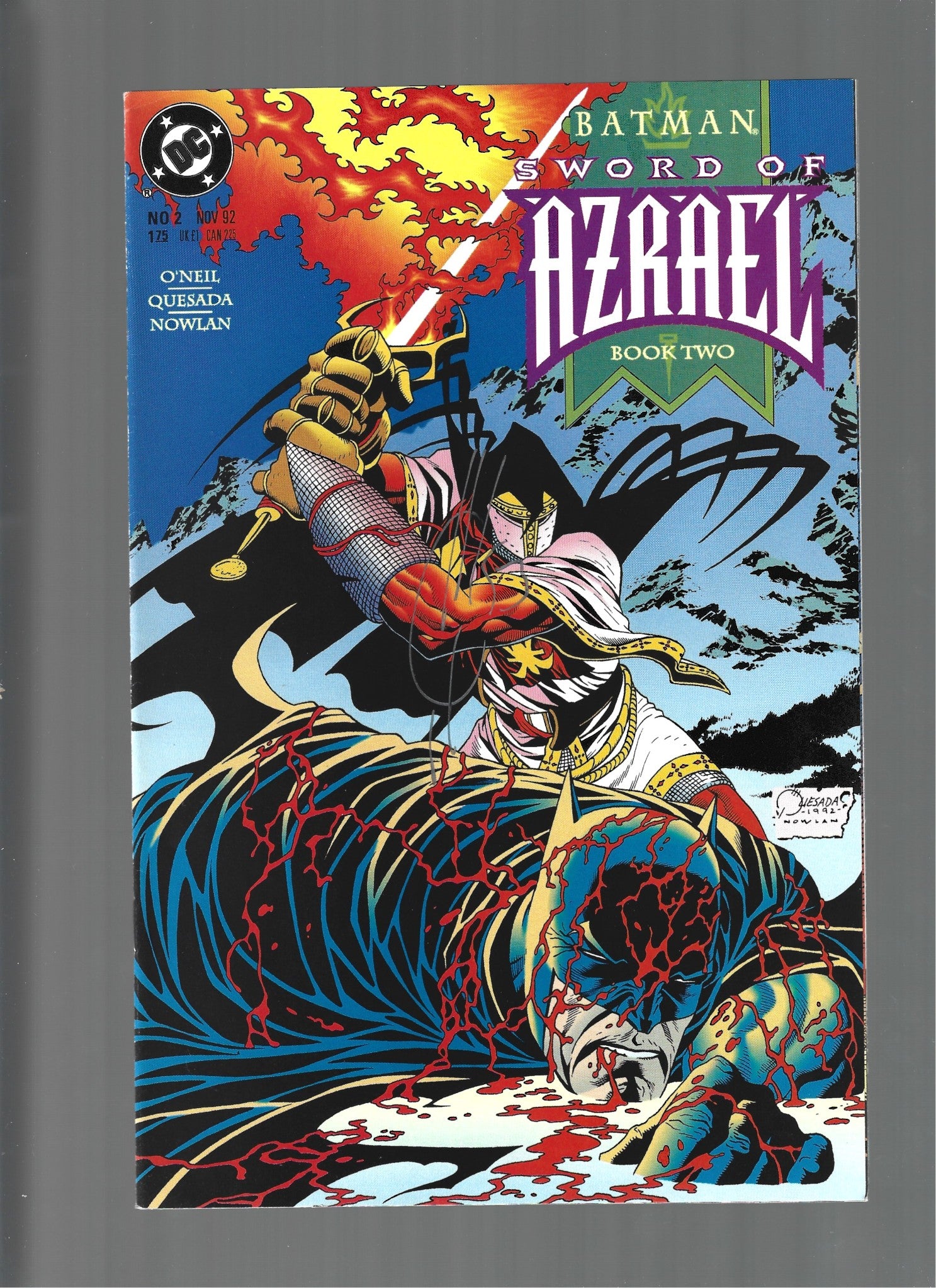 Batman: Sword of Azrael #1-4 Signed by Quesada SEE PHOTOS VF+ -  VF/NM  (LF007)