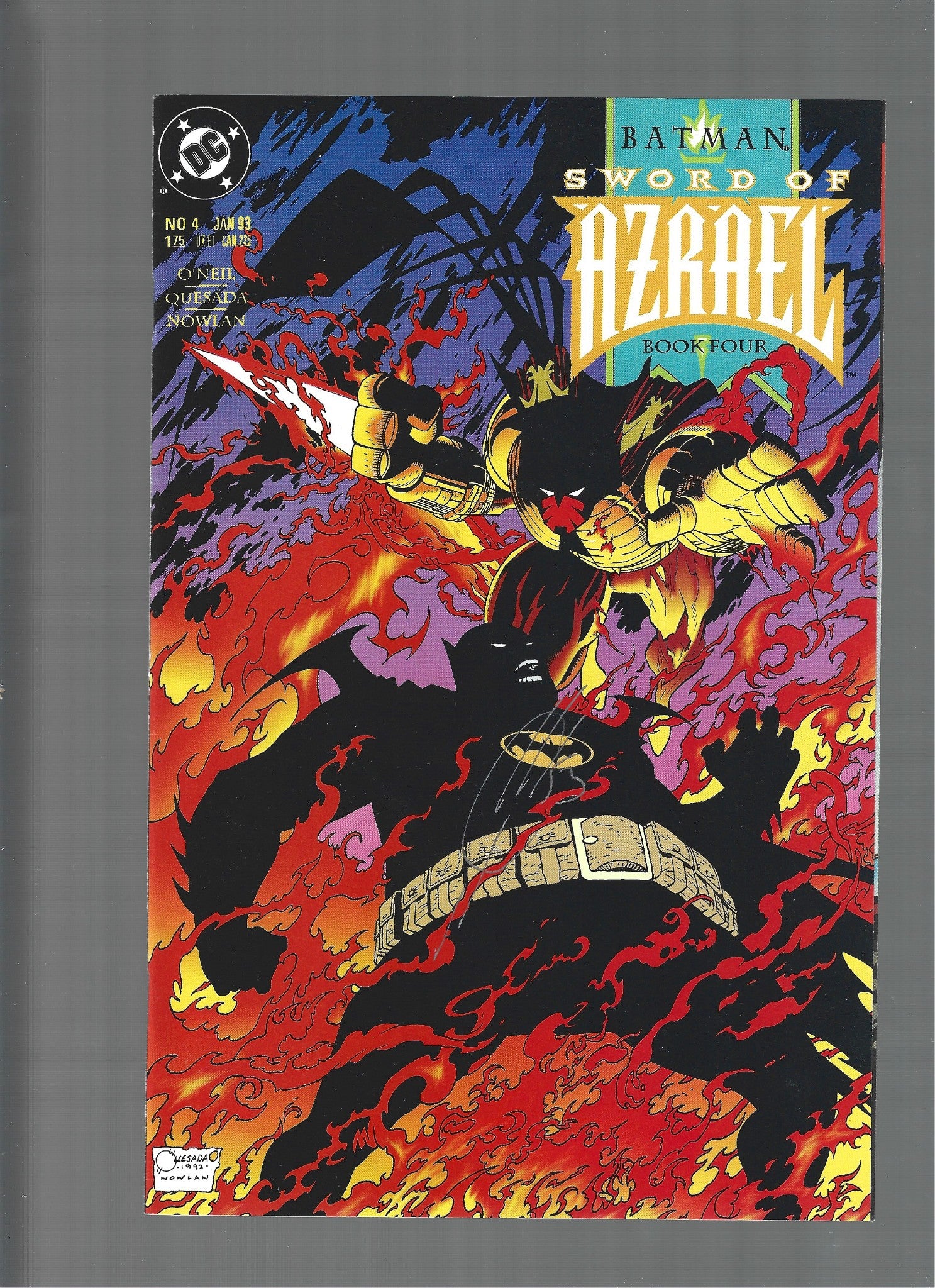 Batman: Sword of Azrael #1-4 Signed by Quesada SEE PHOTOS VF+ -  VF/NM  (LF007)