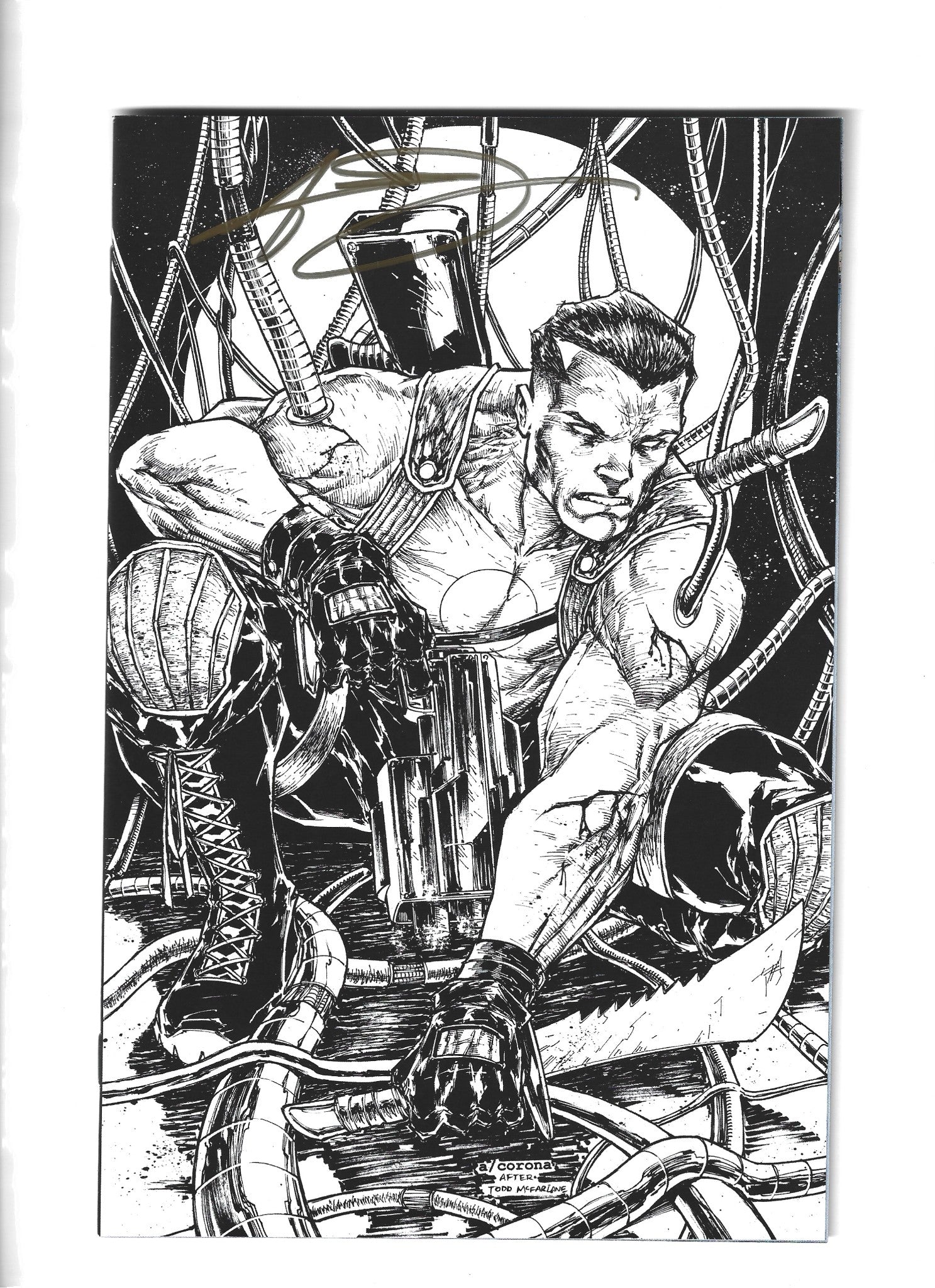 Bloodshot 2019 1 Planet Awesome Corona BW Virgin Homage Variant signed NM(LF006)