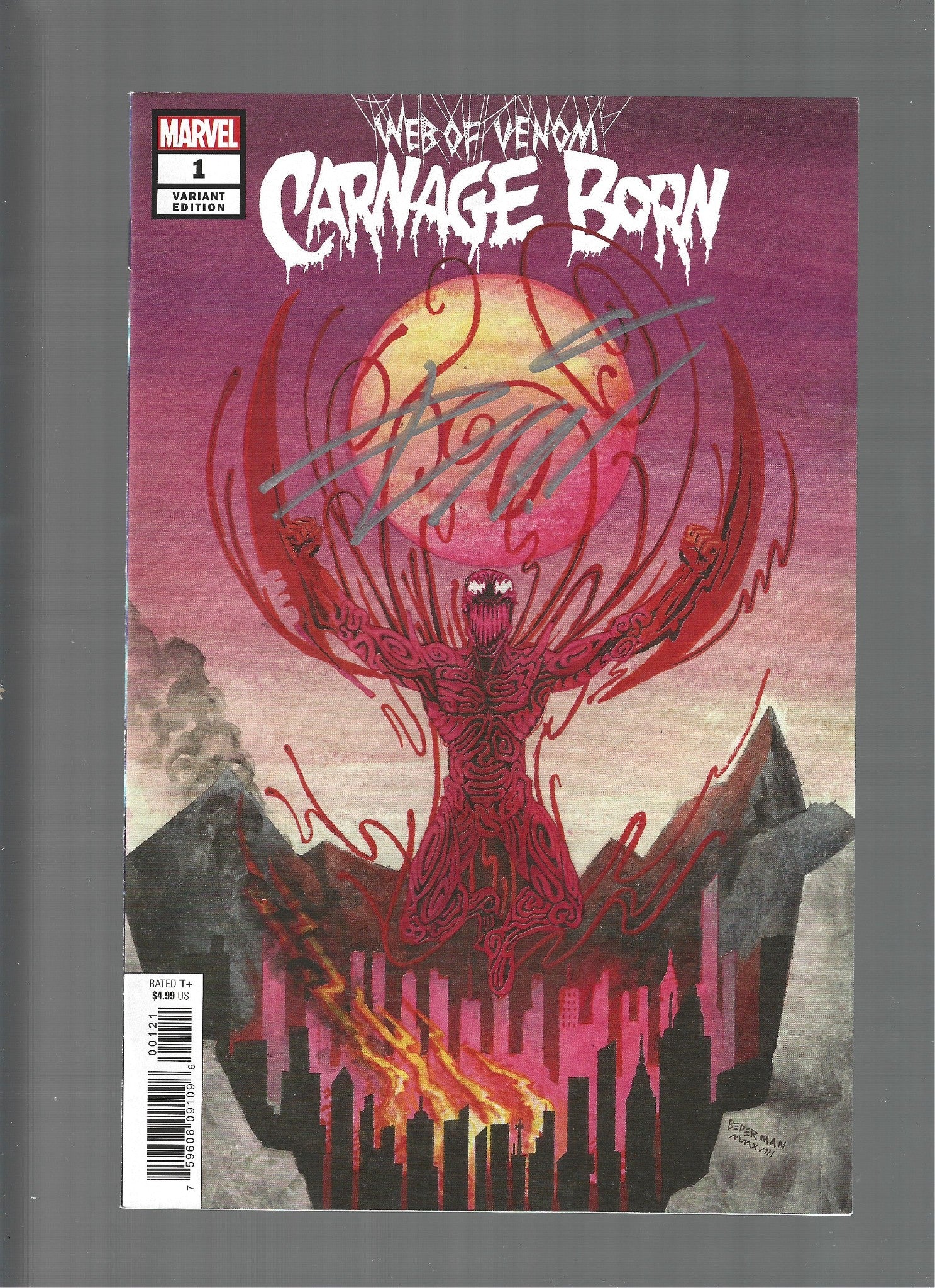 WEB OF VENOM CARNAGE BORN #1 BEDERMAN VARIANT Sig. Donny Cates VF/NM  (LF007)