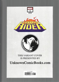 COSMIC GHOST RIDER #1 SIGNED DONNY CATES UNKNOWN COMICS Variant NM  (LF007)