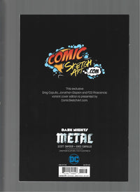 Dark Nights: Metal #1 Signed by Snyder & Capullo Comic Sketch Art NM  (LF007)