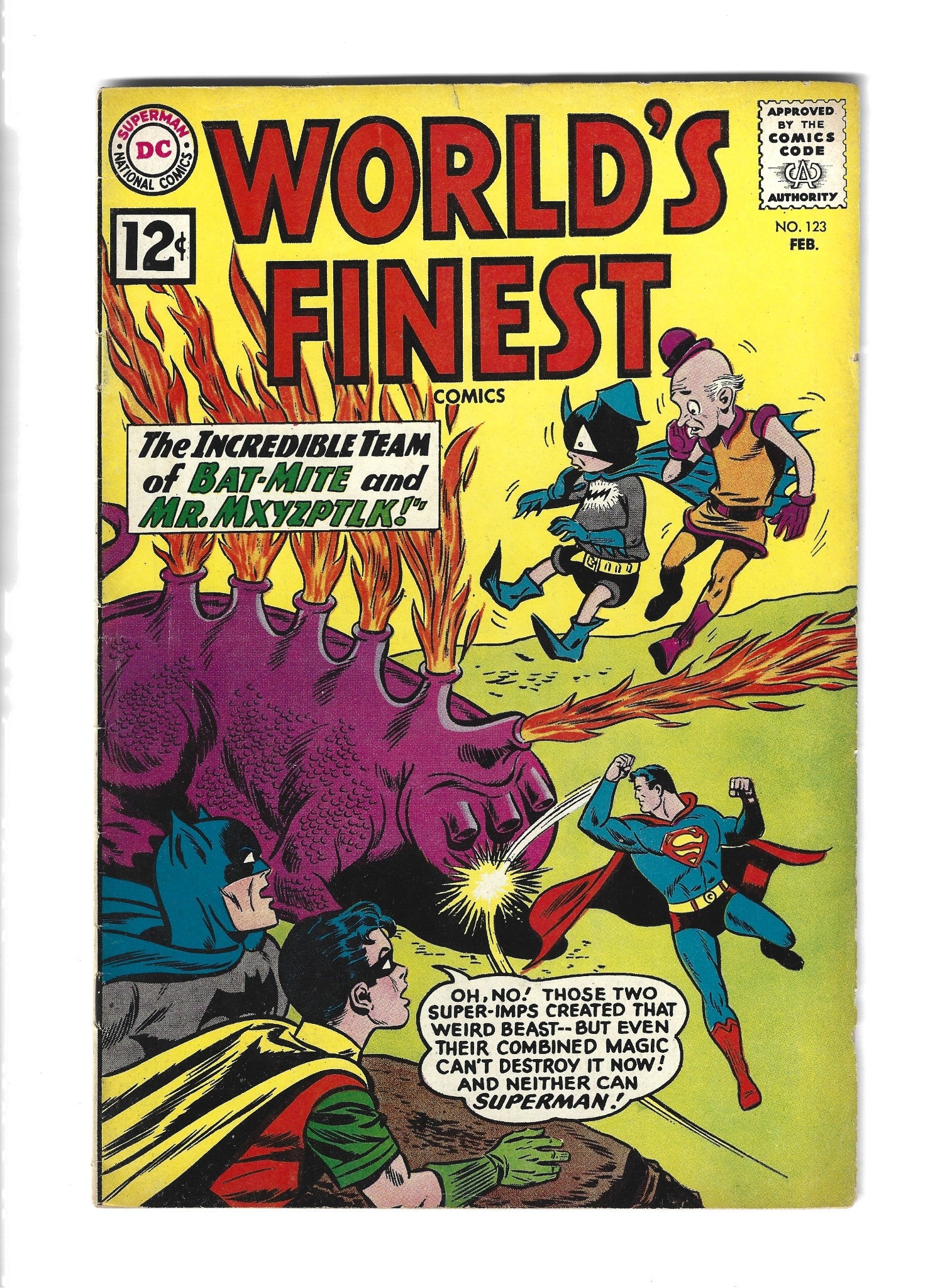 World's Finest #123 VG/FN 1962 - Bat-Mite and Mr. Mxyzptlk WE COMBINE! (LF005)