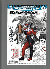 DC Universe Rebirth Harley Quinn #24 Signed by Frank Cho VF/NM  (LF007)