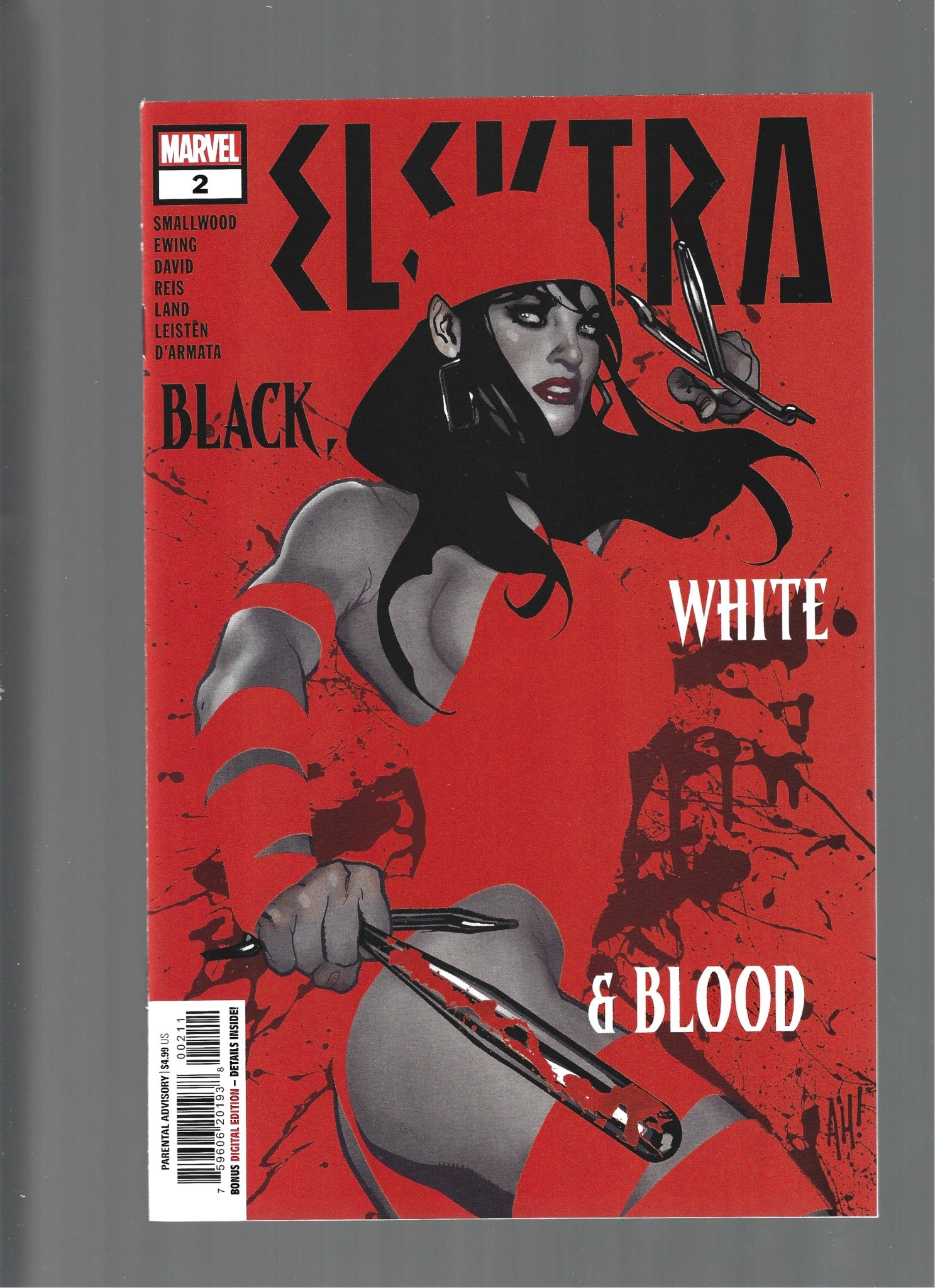 Elektra Black White and Blood #2A Hughes VF/NM (LF007)